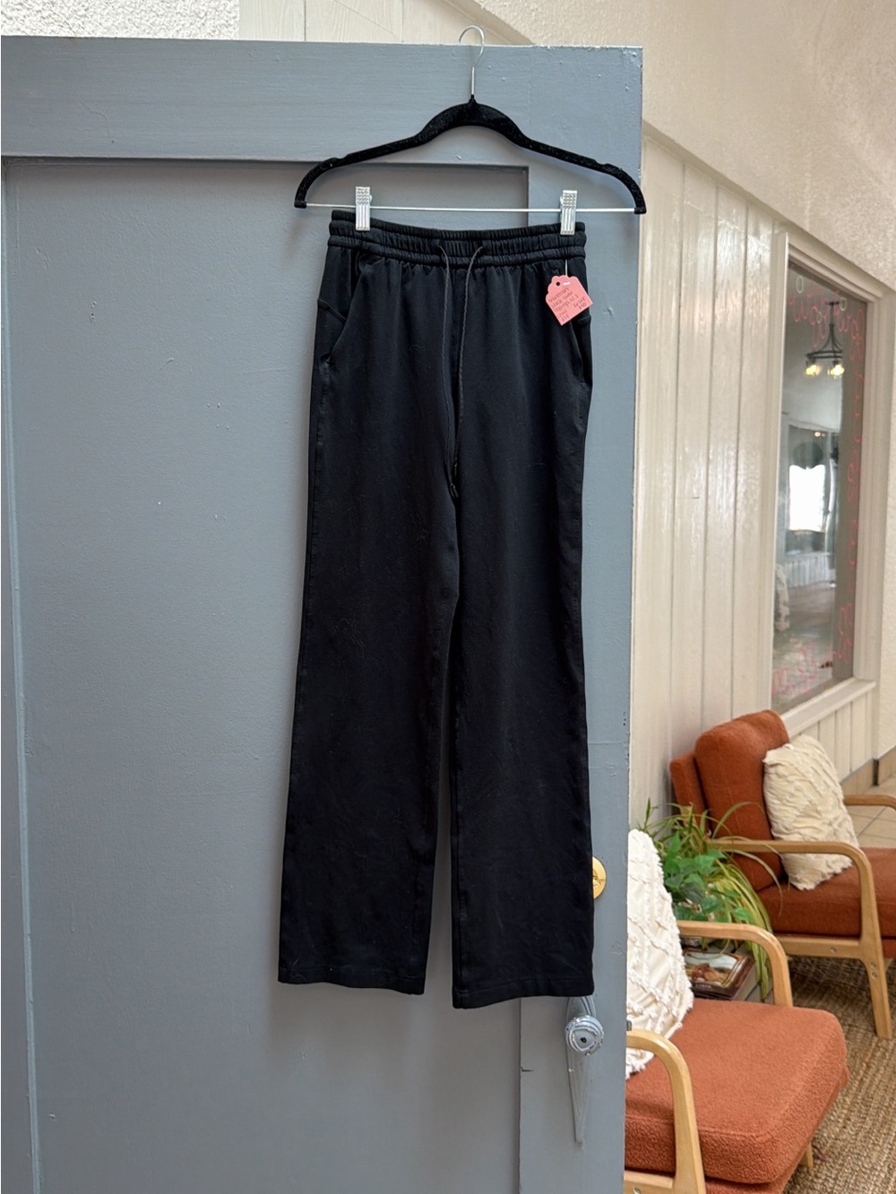 Lululemon black sweat legging and size small retail $118